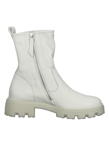 Paul Green Leder-Stiefeletten in Weiß