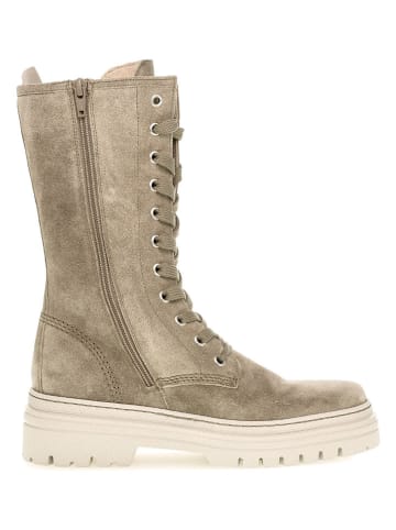 Gabor Leder-Stiefel in Khaki