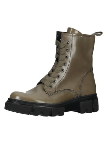 Gabor Leder-Stiefeletten in Khaki