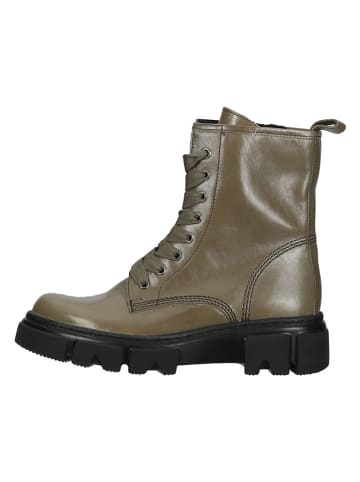 Gabor Leder-Stiefeletten in Khaki