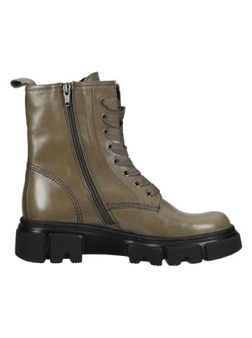 Gabor Leder-Stiefeletten in Khaki