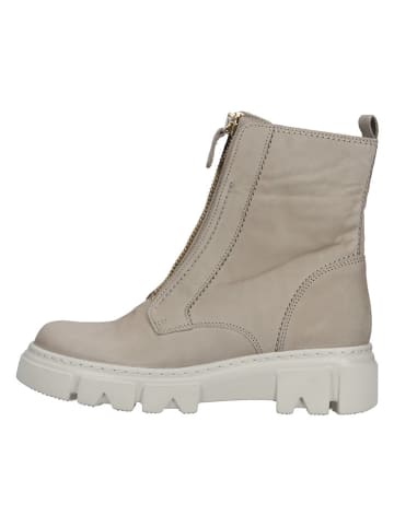 Gabor Leren enkellaarzen beige