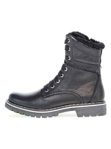 Gabor Leren winterboots zwart