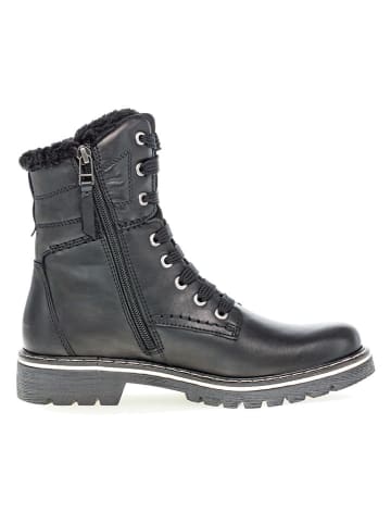 Gabor Leder-Winterboots in Schwarz