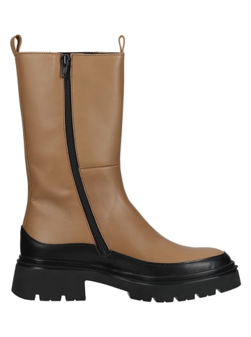 Gabor Leren chelseaboots lichtbruin/zwart