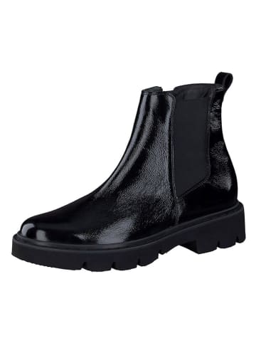 Paul Green Leder-Chelsea-Boots in Schwarz