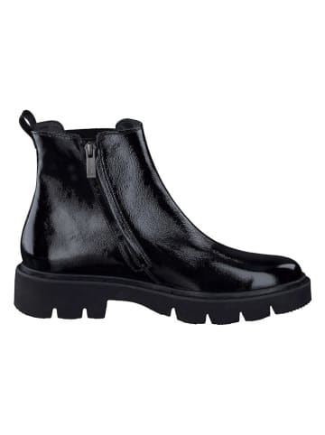 Paul Green Leder-Chelsea-Boots in Schwarz