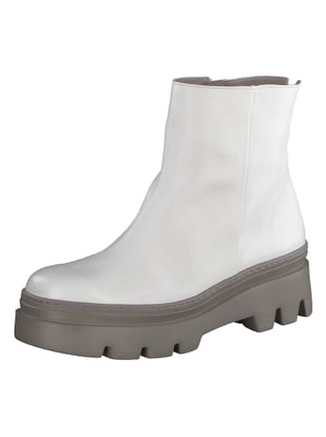 Paul Green Leder-Boots in Grau/ Khaki