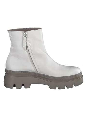 Paul Green Leder-Boots in Grau/ Khaki