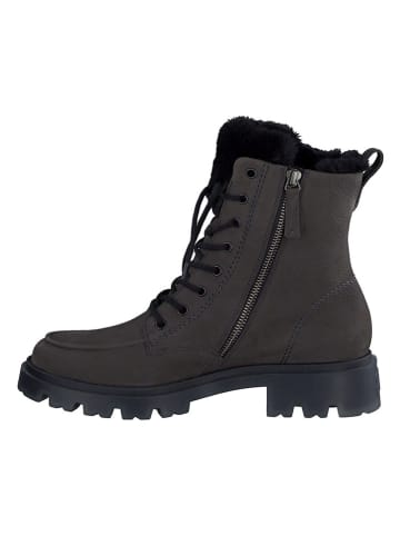 Paul Green Leder-Winterboots in Anthrazit