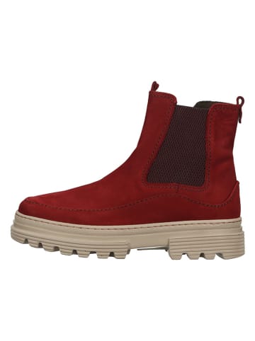 Gabor Leren chelseaboots rood/beige