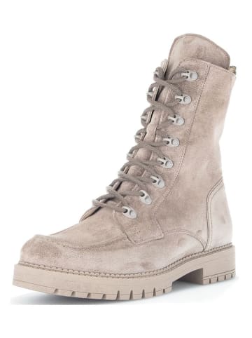 Gabor Leder-Stiefeletten in Beige