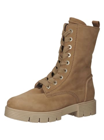 Gabor Leder-Stiefeletten in Hellbraun