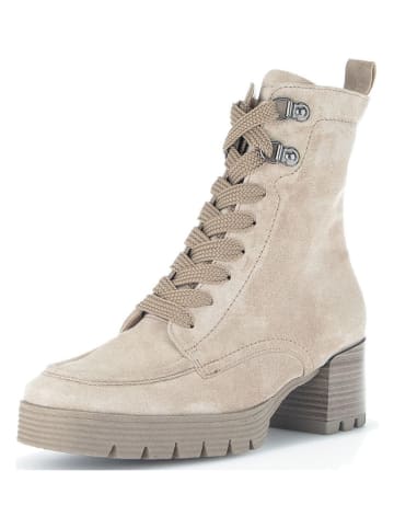 Gabor Leren enkellaarzen beige