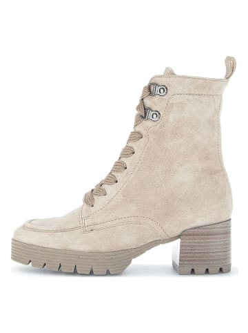 Gabor Leren enkellaarzen beige