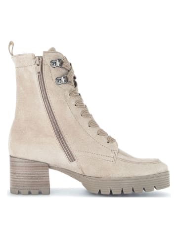 Gabor Leren enkellaarzen beige