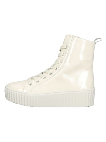 Gabor Leder-Stiefeletten in Creme
