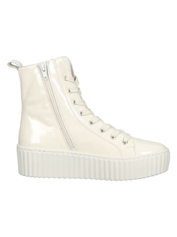 Gabor Leder-Stiefeletten in Creme