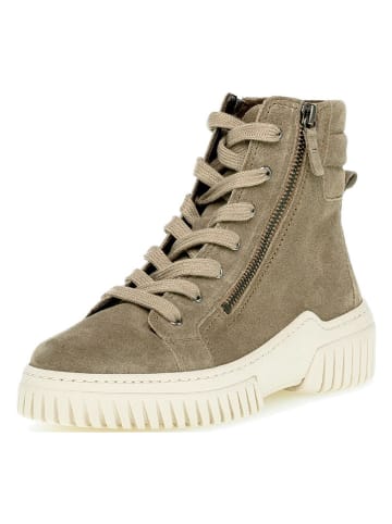 Gabor Leder-Sneakers in Khaki