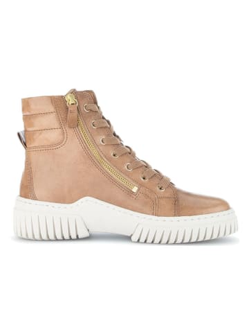 Gabor Leder-Sneakers in Hellbraun