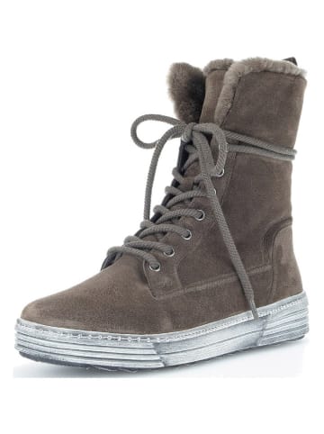 Gabor Leren winterboots grijs