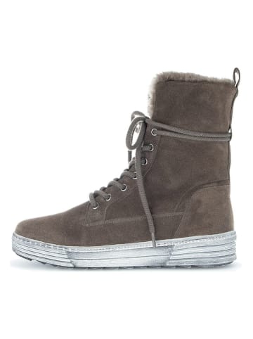 Gabor Leren winterboots grijs