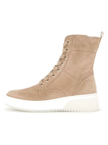 Gabor Leder-Stiefeletten in Beige