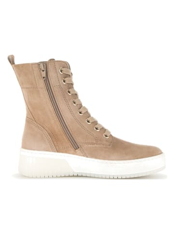 Gabor Leren enkellaarzen beige