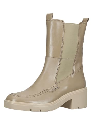 Gabor Leder-Chelsea-Boots in Beige