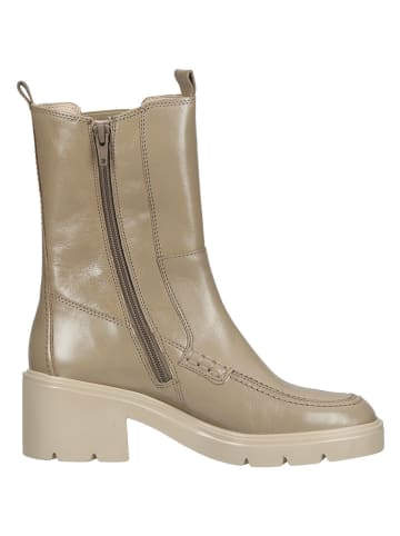 Gabor Leren chelseaboots beige