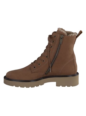 Paul Green Leder-Boots in Hellbraun
