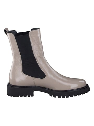 Paul Green Leder-Chelsea-Boots in Grau/ Schwarz