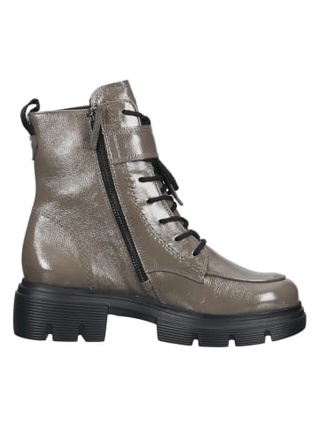 Paul Green Leder-Boots in Hellbraun/ Schwarz