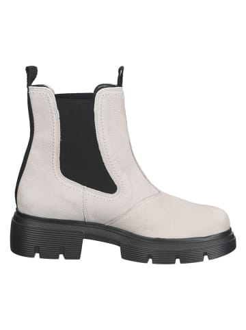 Paul Green Leder-Chelsea-Boots in Weiß/ Schwarz