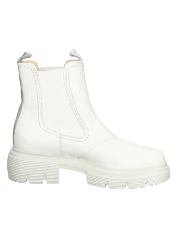 Paul Green Leder-Chelsea-Boots in Weiß