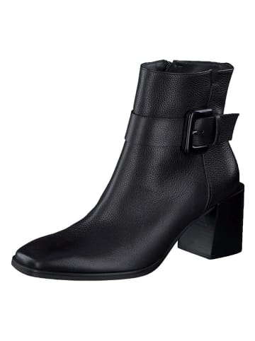 Paul Green Leder-Stiefeletten in Schwarz