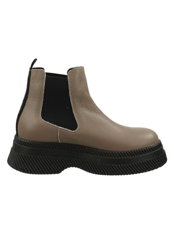 Steve Madden Leren chelseaboots lichtbruin/zwart