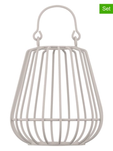 Blomus 2er-Set: Laternen ''Nidea'' in Creme - (H)13,5 x Ø 12,4 cm
