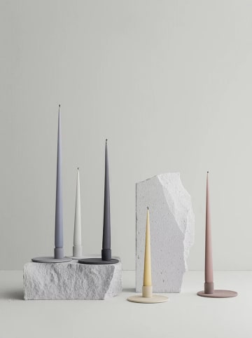 Blomus Świecznik "Nona" w kolorze kremowym - wys. 3,5 x Ø 12 cm