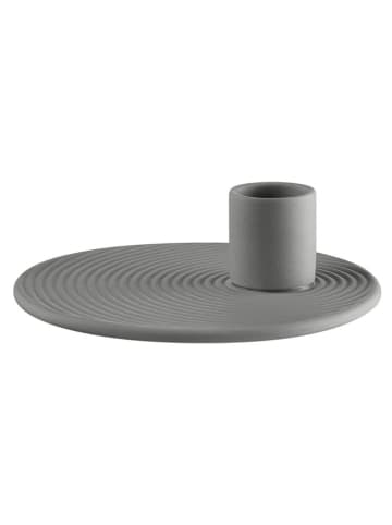 Blomus Kerzenhalter ''Nona'' in Grau - (H)3,5 x Ø 12 cm