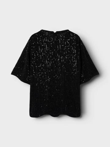 name it Paillettenblouse "Runic" zwart