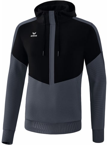 erima Hoodie "Squad" in Schwarz/ Grau