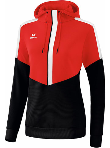 erima Hoodie "Squad" in Schwarz/ Schwarz/ Rot