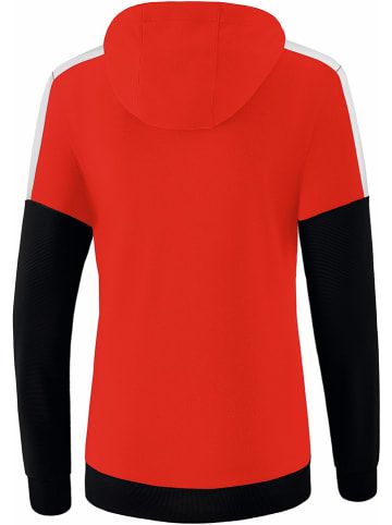 erima Hoodie "Squad" in Schwarz/ Schwarz/ Rot