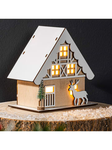 Hollybell LED-Dekoleuchte in Natur/ Weiß - (B)16,5 x (H)17 x (T)10 cm