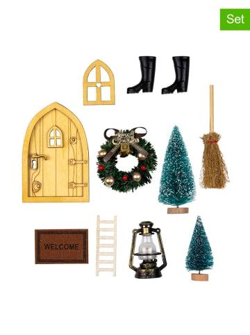 Hollybell 10-delige kerstdecoratieset meerkleurig