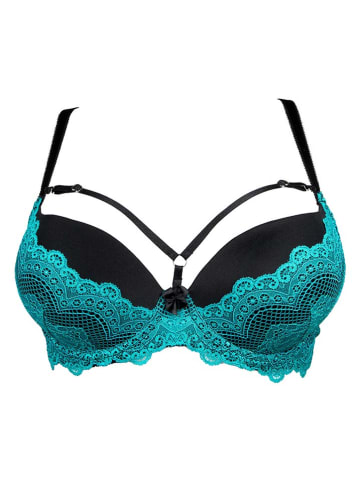 Wiesmann Push-up beha "Ruby" turquoise/zwart
