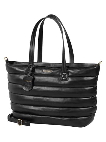 Burkely Leder-Shopper in Schwarz - (B)50 x (H)30 x (T)15 cm