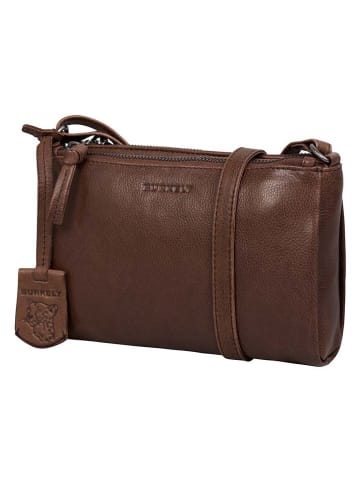 Burkely Leder-Umhängetasche in Braun - (B)21 x (H)15 x (T)5 cm