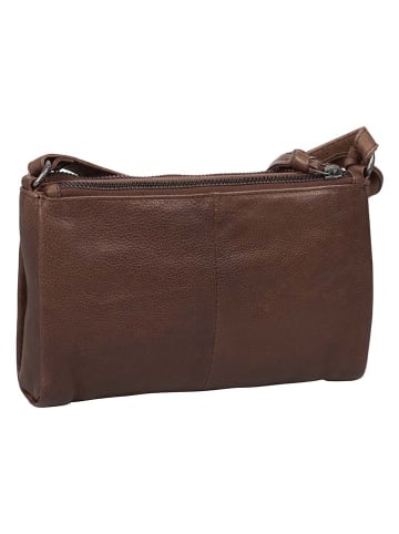 Burkely Leder-Umhängetasche in Braun - (B)21 x (H)15 x (T)5 cm